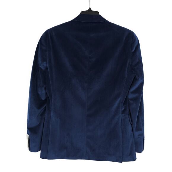 Alfani Mens Slim Fit Velvet Sport Coat Blazer 36S Blue Solid NWT - Picture 3 of 7